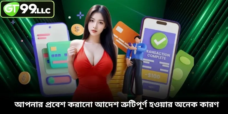 আপনার প্রবেশ করানো আদেশ ত্রুটিপূর্ণ হওয়ার অনেক কারণ