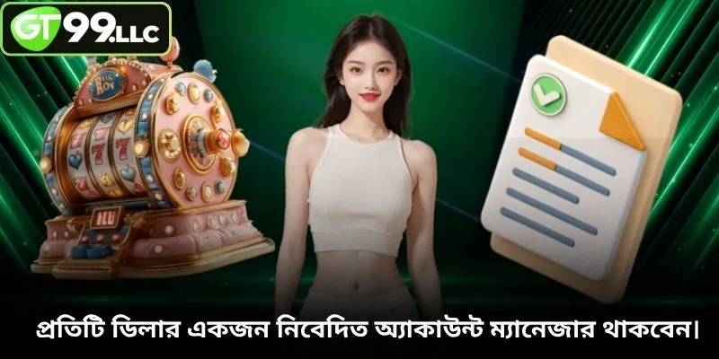 প্রতিটি ডিলার একজন নিবেদিত অ্যাকাউন্ট ম্যানেজার থাকবেন।