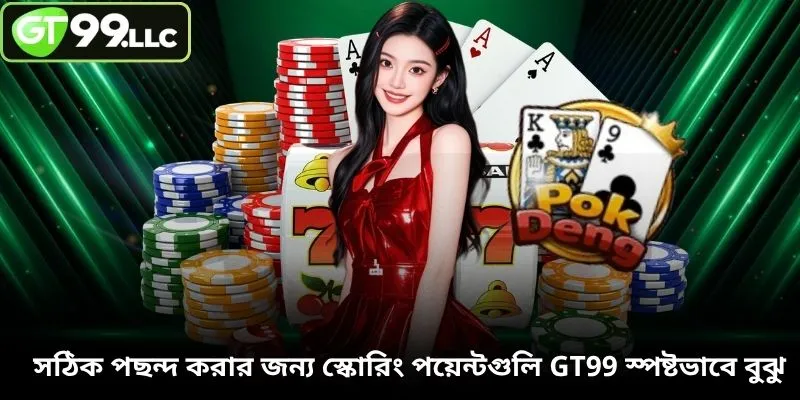 সঠিক পছন্দ করার জন্য স্কোরিং পয়েন্টগুলি GT99 স্পষ্টভাবে বুঝু
